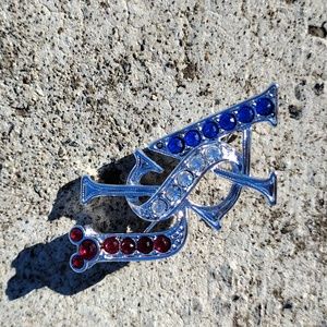 U. S. A. Rhinestone pin